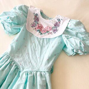 Vintage 1980s‎ Daisy's Kingdom Cottagecore Puff Sleeve Dress Size XS